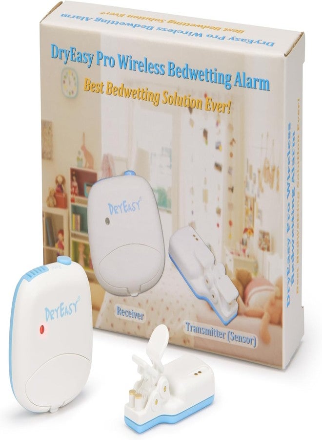 DryEasy Pro Wireless Bedwetting Alarm with New Improved Sensor, 6 Selectable Sounds, Volume Control, Strong Vibration and Compact Design for Overcoming Bedwetting - Image 1